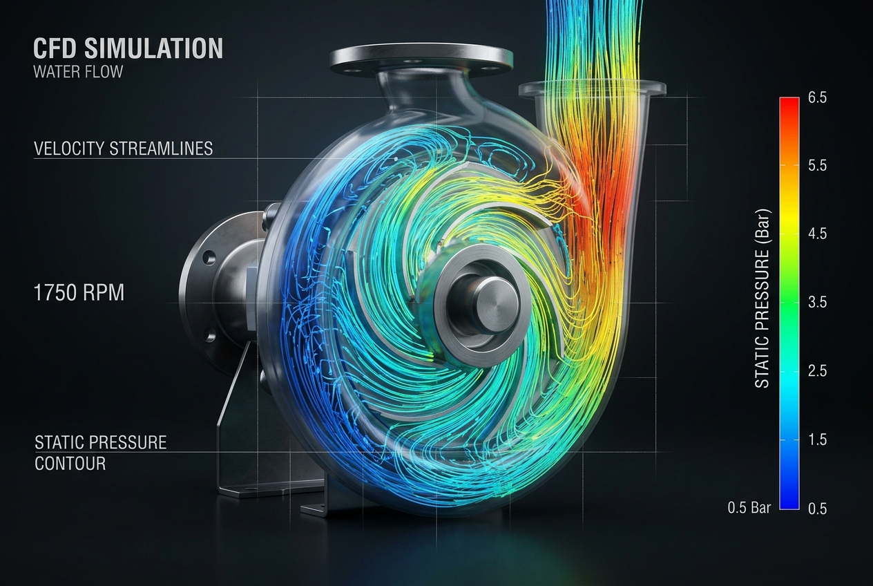Centrifugal Volute Passage Streamlines